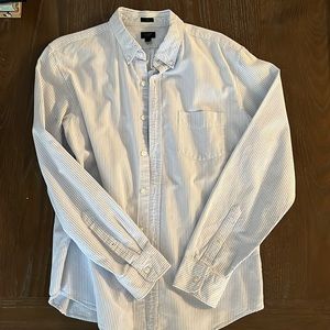 Jcrew SLIM blue and white Oxford. Size L